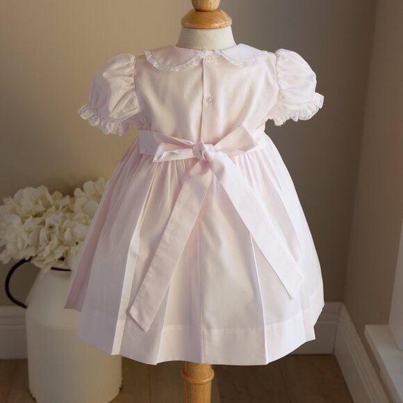 Pink Smocked Heirloom Dress Feltman Brothers 18 Months RARE FIND Party Portrait - Picture 4 of 5